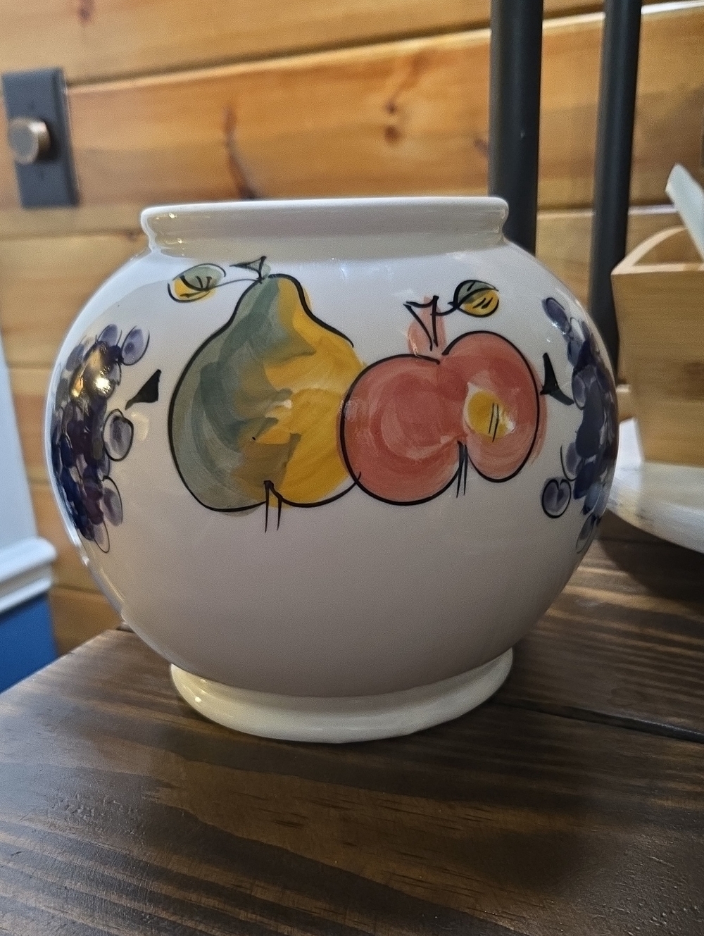 Vintage Robert Gordan Ceramic Fruit Vase with Hand-Painted Australia